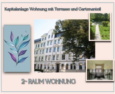 Kapitalanlage: Vermietete Wohnung mit Terrasse, Gartenanteil und Pkw-Stellplatz