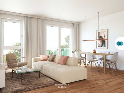 Moderne 4-Zimmer-Wohnung mit 2 BALKONEN, 2 BÄDERN und EBK im Neubauquartier 'Ferdinand's Garden'