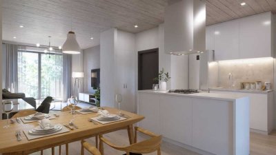Exklusive 2-Zimmer-Wohnung mit Einbauküche und Terrasse zum Innenhof