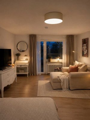 Möbliertes 1-Zimmer-Apartment in Karlsruhe City | WLAN, Balkon, EBK, Smart-TV, Waschmaschine