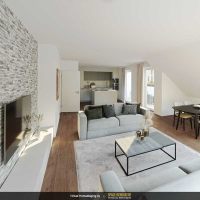 Bad Sassendorf-neuwertige, schicke 4-Zimmer-Wohnung mit Loggia im Dachgeschoss eines Zweifamilienhau