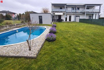 Gelungener Wohntraum mit Garten und Pool