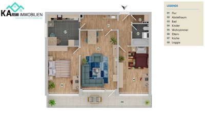 Wohnen mit Ausblick: 3-Zimmer-Wohnung in bester Lage