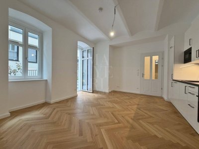 Komplett sanierte Altbauwohnung mit Garten/Terrasse und Naturpool - ERSTBEZUG