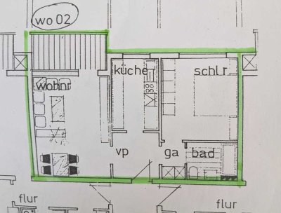 Helle 2-Zimmer Wohnung mit Stellplatz in Seenähe - kein Makler