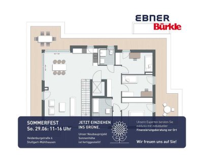 Exklusive Penthouse-Wohnung – 137 m² mit 270°-Terrasse und Weitblick