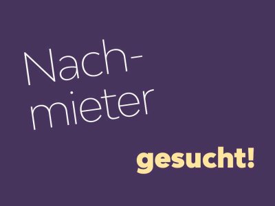 2-Raumwohnung mit Aufzug sucht Nachmieter!