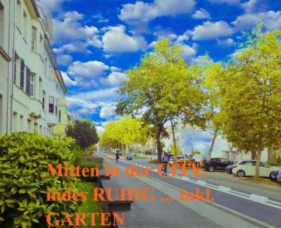 Ruhig trotz CITY-Lage # 35 m² Garten-Parzelle # renovierte Whg./ 1.OG