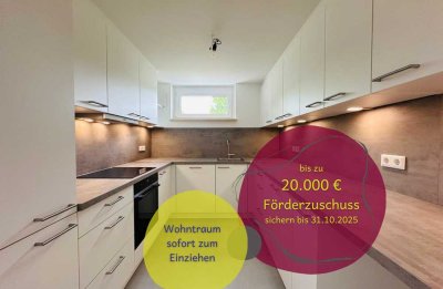 12.400€ Förderzuschuss + Einbauküche - 2,5-Zimmer-Wohnung mit Terrasse und Garten in Großhelfendorf