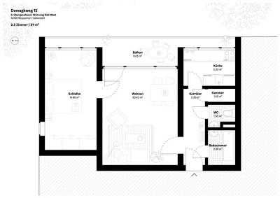 Wohnen mit Ausblick / Frisch sanierte 2,5-Zi-Wohnung mit Einbauküche und Balkon in 40219 Wuppertal