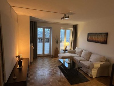 vollmöblierte 3-Zimmer Wohnung direkt am Wasser mit großer Terrasse  - nahe Siemens