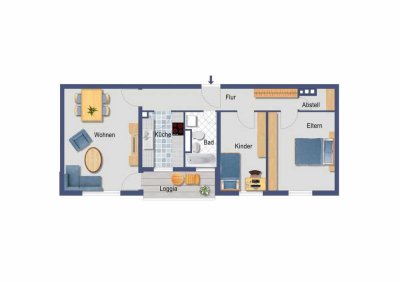 Kapitalanleger aufgepasst! vermietete 3-Zimmer-ETW - Messe-Nürnberg, Neuselsbrunn 32 -  WE658