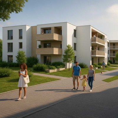 KfW 40 QNG – 2-Zimmer-Wohnung mit Terrasse und Gartenanteil