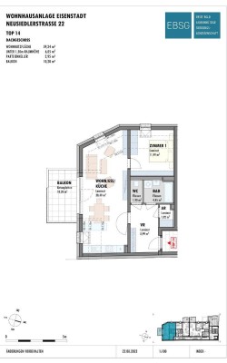 Eckwohnung im DG mit Balkon