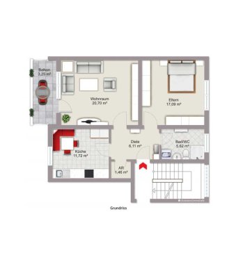 Moderne und zentral gelegene Wohnung in Bottrop-Lehmkuhle