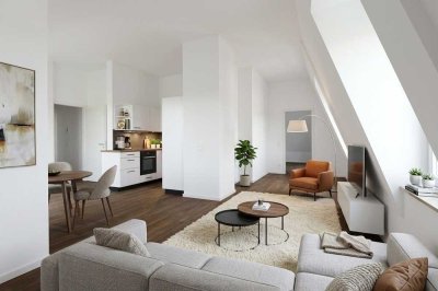 ** Helle 4 Zimmer im Dachgeschoss * offene Küche mit EBK * 2 Bäder * Loggia!