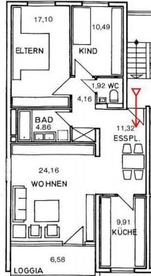 Sonnige 3,5-Zi.-Wohnung _ Energieeffizienzklasse: B