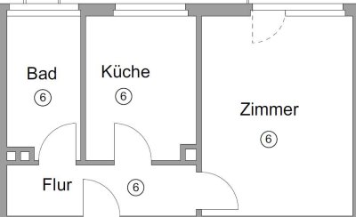 Geschmackvolle, modernisierte 1-Zimmer-Wohnung in Mannheim