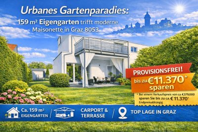 Maisonette mit Hausgefühl – 159 m² Eigengarten | Preis gesenkt | Provisionsfrei