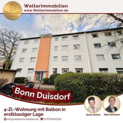 Raum zum Leben: großzügige 4-Zimmer-Wohnung in beliebter Lage von Duisdorf
