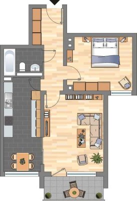 2-Zimmer-Wohnung in Bellheim mit Balkon!