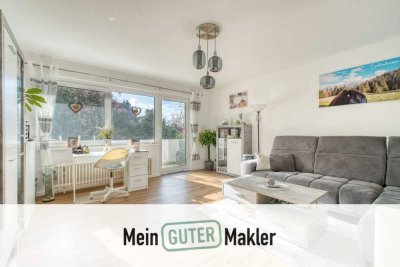 Sonnige 2-Zimmer-Wohnung nach Sanierung 2024 mit großer Loggia mit Blick ins Grüne