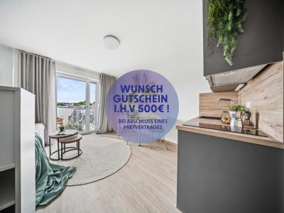 Campusnah wohnen – möbliertes 1-Zimmer-Apartment mit Strom + WLAN inklusive
