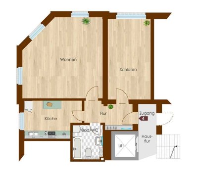 2-Zimmer-Wohnung
EIGENNUTZ o. KAPITALANLAGE