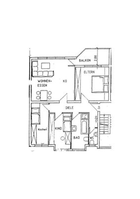 Helle 3-Zimmer-Wohnung mit Balkon im OG in Neuwied