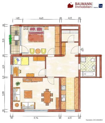Helle, vermietete 3-ZKB-Wohnung mit Blick über den Hardtwald