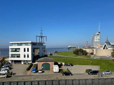 Spitzenlage am Wasser – hochwertiges Apartment, freier Blick in Bremerhaven