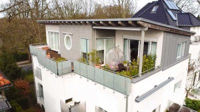 Leben zwischen Ohlsdorf und dem Alsterlauf - Penthousewohnung mit großer Dachterrasse!