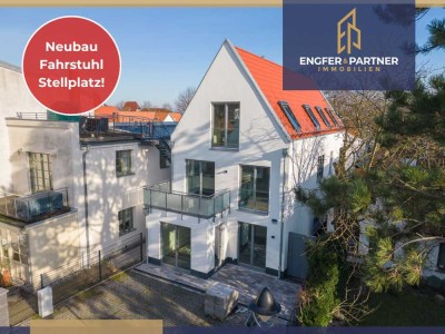 Architektenhaus in der Achterreeg von Warnemünde, Erdgeschosswohnung, Erstbezug, Fahrstuhl