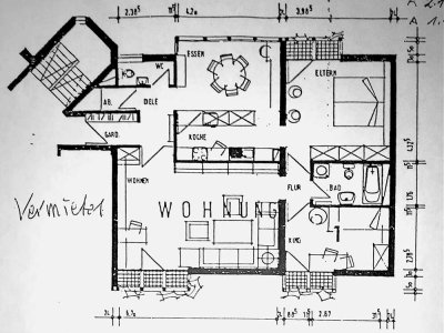 ### Bitte keine weiteren Anfragen ### Große 3,5-Zimmer-Wohnung mit TG-Stellplatz, 3 Balkonen und EBK