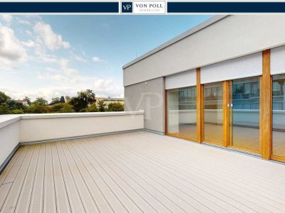 Erstbezug - moderne barrierefreie 3-Zimmer-Penthouse-Wohnung mit großer Süd/Ost Dachterrasse