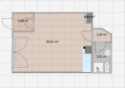 Attraktive und gepflegte 1-Raum-Wohnung in Kürten