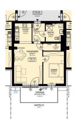 Traumhafte 2-Zimmer-Gartenwohnung in Seitenstetten