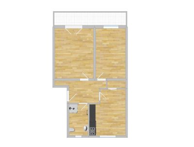 Vollständig möblierte 2-Zimmer-Wohnung/WG mit Balkon und großer Wohnküche, – ab 15.06.2026