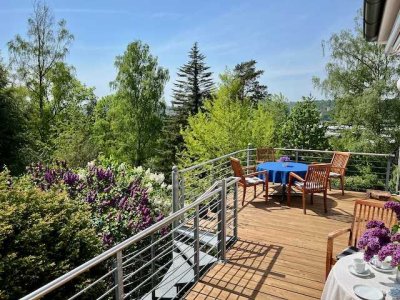 Ruhige, sonnige DHH - großer Garten, Weitblick & Waldnähe in begehrter Lage v. Privat