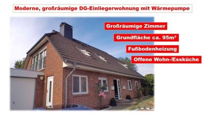 Große 3,5 Zi- DG Wohnung in ZFH in IZ - Gepflegt,ruhig,modern, mit Fußbodenheizung und Wärmepumpe