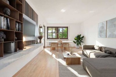 2 Zimmer Gartenwohnung mit großem Hobbyraum