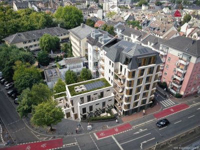 Frankfurt von zwei Seiten erleben:
Neubau 3 Zimmer Wohnung mit Skyline und Henninger Turm Blick