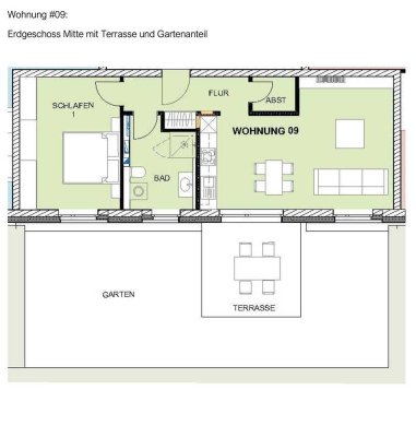 Ansprechende  Neubau 2-Zimmer-Wohnung mit großer Terasse (52qm) , barrierefrei