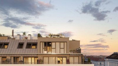 Exklusive 2 Zimmer Wohnung mit Dachterrasse - Sonne tanken: U6 Burggasse