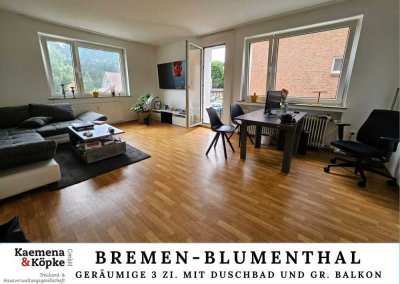 Zum 01.09.25: Gepflegte 3 Zi. mit Duschbad und gr. Balkon