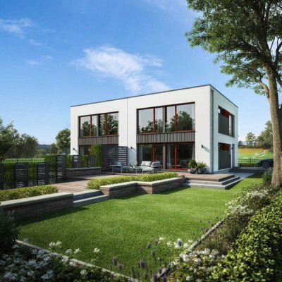 Projektierung: kubisches Doppelhaus inklusive Grundstück in Gräfelfing