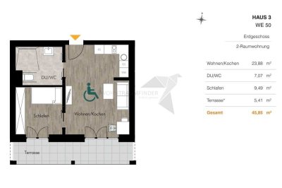 + Osterangebot + Stylisch & rollstuhlgerecht: Erstbezug 2 Raum mit EBK & Terrasse am Kulturpalast