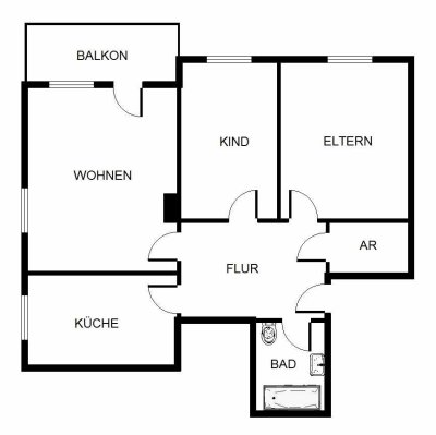 Wir renovieren für Sie! 3-Zimmer-Wohnung mit Balkon