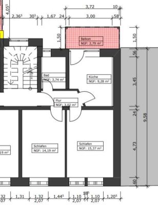 2 Zimmer mit Großer Terrasse