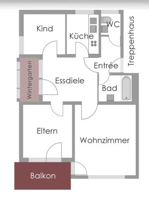 3,5-Zi. LB-Eglosheim, Erstbez. nach Sanierung, Balkon, Wintergarten;EBK